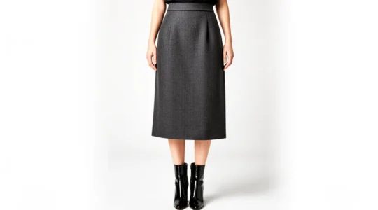 Femme portant des bottines noires élégantes avec ligne de jambe allongée et silhouette harmonieuse