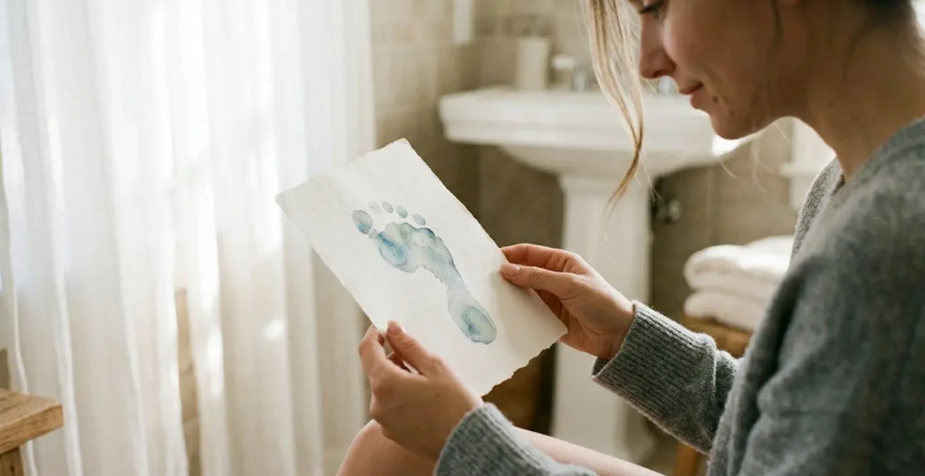 Test de l'empreinte de pied pour identifier sa forme sur papier mouillé